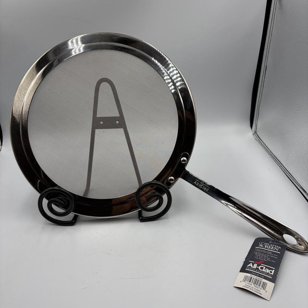 All-Clad 11" Stainless Steel Splatter Screen Fine Mesh Grease Guard Professional